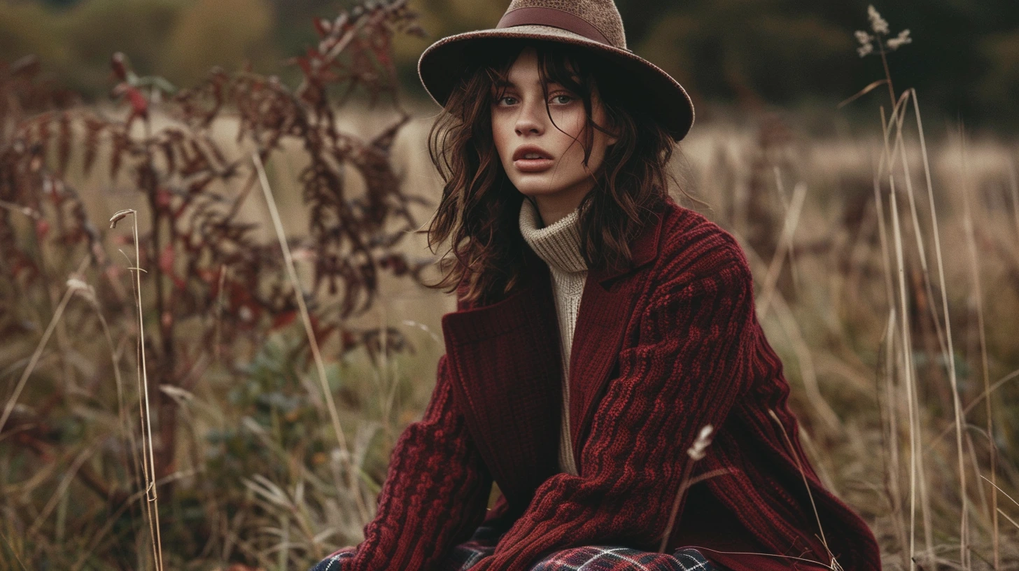 Burgundy Outfit Colour Combinations for Autumn and Winter colour palette inspiration